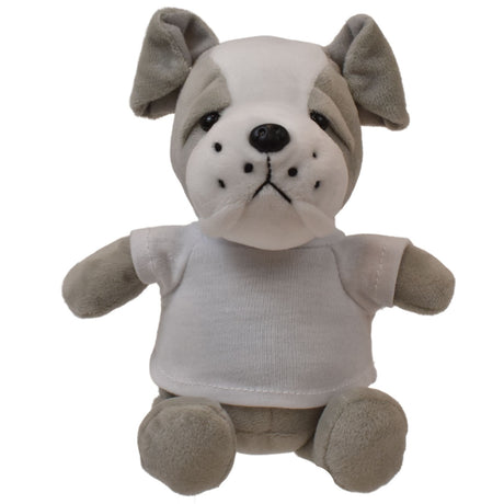 6" Mini Me Gray Brooklyn Bulldog w/T-Shirt