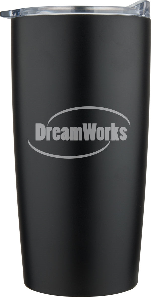 Airdrie 20oz double wall vacuum stainless steel travel tumbler glossy black