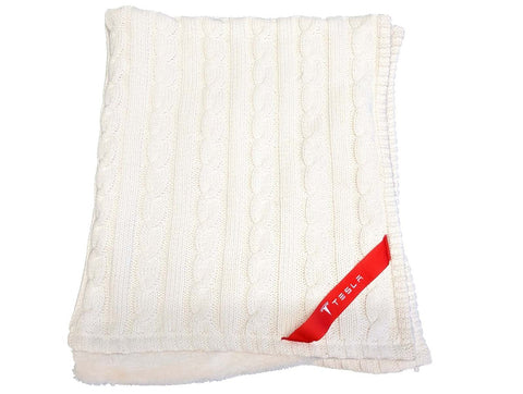 24Hr Express Ship - Premium Cable Knit Cotton Throw, 50x60, with Sublimated Ribbon, NO SETUP CHARGE