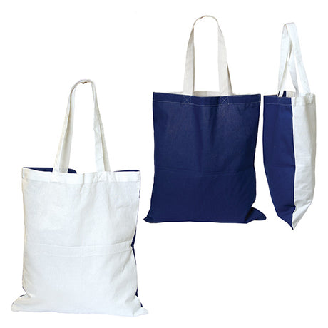 Belleflower Two-Tone Cotton Tote Bag