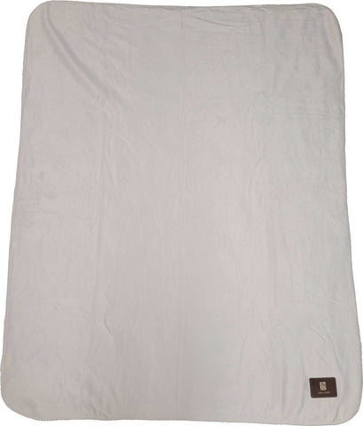 Personalized Sherpa Faux Wool Lined Micro Mink Throw, 50x60, with Lasered logo patch, NO SETUP