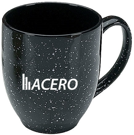 Speckled Bistro 16oz cermaic mug black w/white speckles