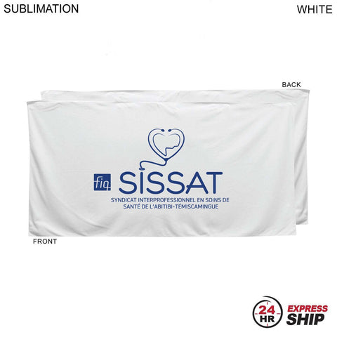 24 Hr Express Ship - Heaviest weight, Plush Velour Terry Cotton Blend White Beach Towel, 30x60