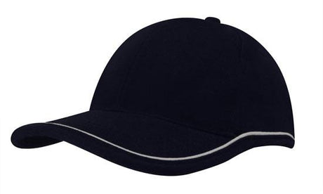 Brushed Heavy Cotton Cap w/Piping on Peak & Crown