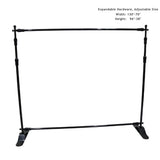 72 Hr Fast Ship - Tradeshow Booth Package, 8' Expanding Display and 6' Sublimated PREMIUM Tablecloth