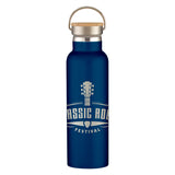21 Oz. Full Laser Tipton Stainless Steel Bottle With Bamboo Lid