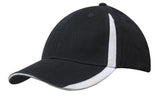 Brushed Heavy Cotton Cap w/Peak & Crown Inserts