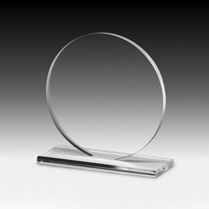 Elegant Round Acrylic Laser Engraved Award (5"x 5 1/4")