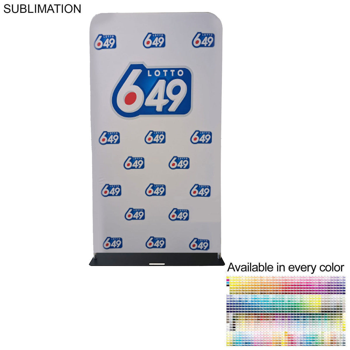 4'W x 90"H EuroFit Banner with Steel Base, Full Color Graphics Double Sided, NO SETUP CHARGE