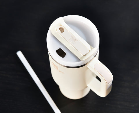 Stanley® Quencher H2.0 Flowstate™ Tumbler 40oz, Cream - Laser Etched