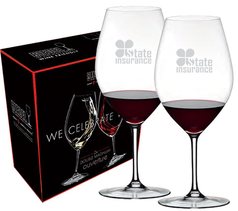 Double Magnum 33-5/8oz S/2 RIEDEL crystal wine in RIEDEL Gift box