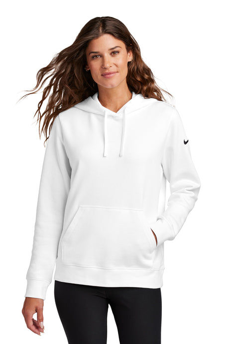 Nike Ladies Club Fleece Sleeve Swoosh Pullover Hoodie