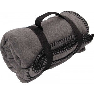 Whipstitch Fleece Blanket w/ Strap