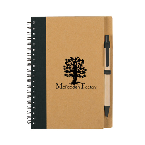 Eco-inspired Spiral Notebook & Pen