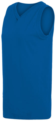 Ladies' Sleeveless V-Neck Poly/Cotton Jersey