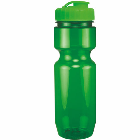 22 Oz. Translucent Bike Bottle w/ Flip Top Lid
