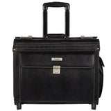 Warren Business Case on Wheels w/Textured Vegan Leather