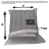 Cable Knit Chenille Sherpa Throw, with Lasered logo patch, NO SETUP CHARGE