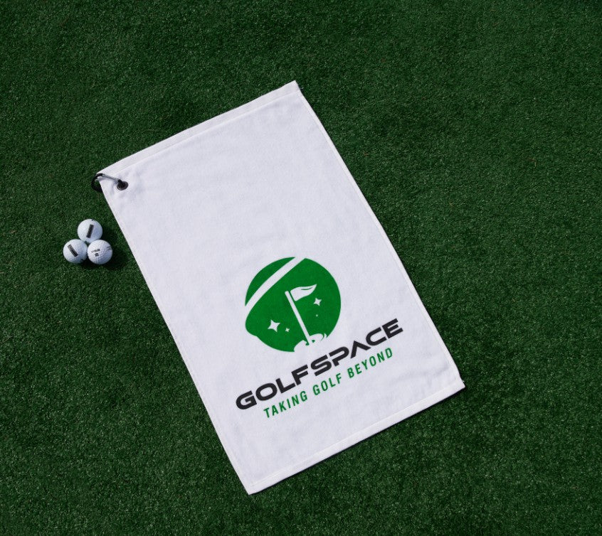 MaxxColor Premium White Golf Towel ( 16" x 25" )
