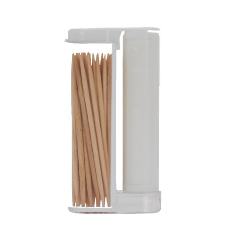 Toothpicks in a Rectangular Flip-Top Dispenser & SPF 15 Lip Balm