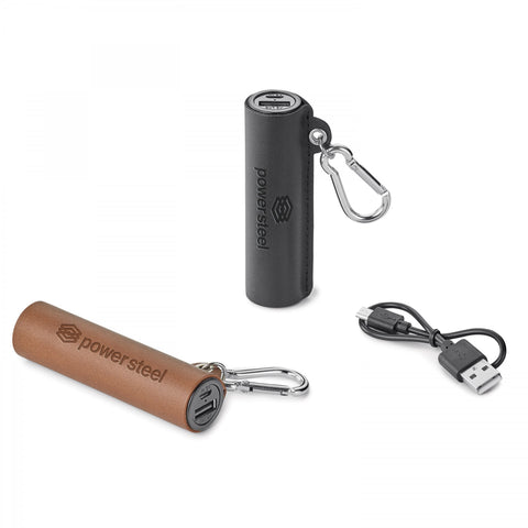 GENUINE LEATHER 2,200 mAh UL CERTIFIED POWER BANK