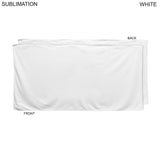 48Hr Quick Ship -Absorbent Microfiber Dri-Lite Terry White Beach Towel, 30x60, Sublimated