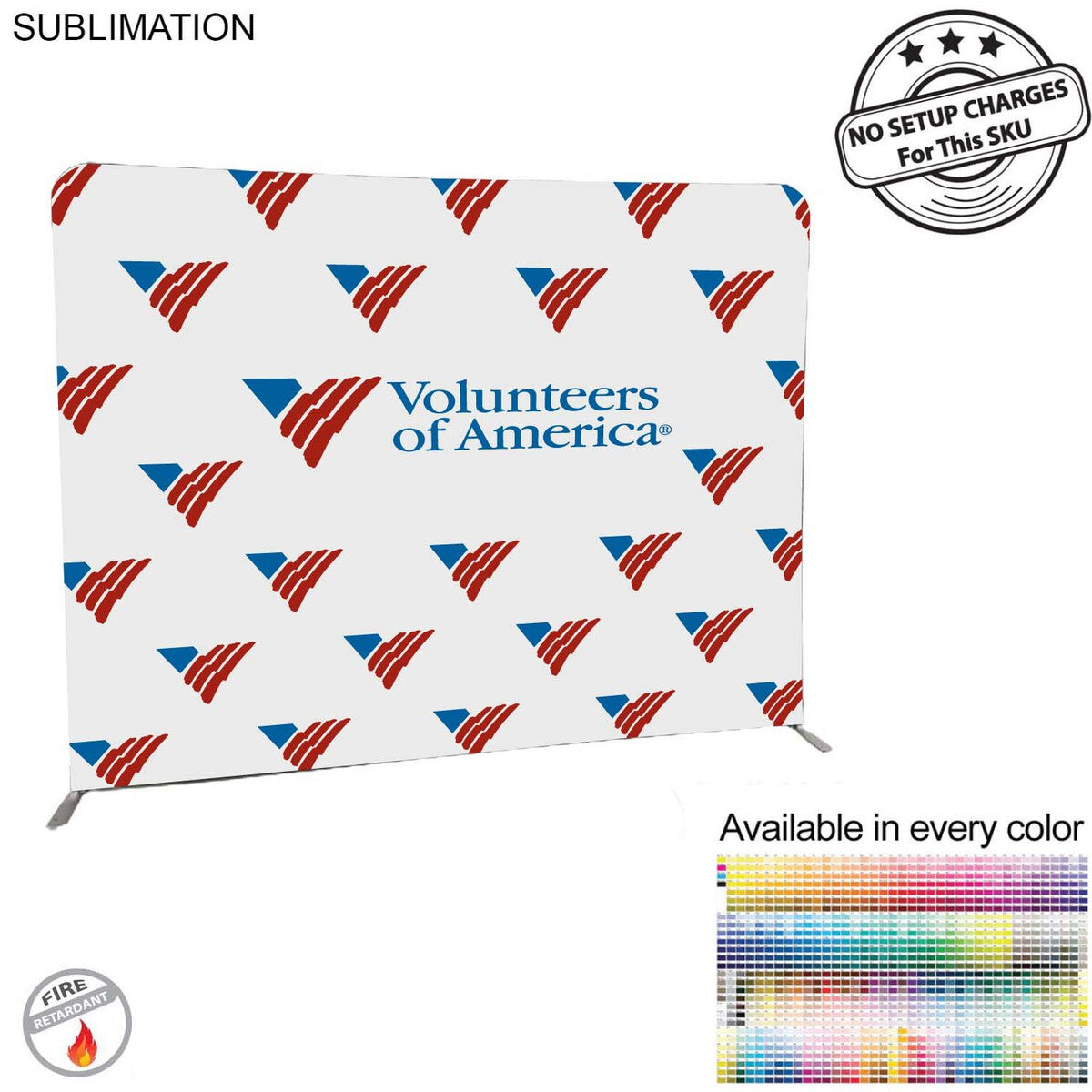 Volunteer, Non-for-profit 8'W x 8'H EuroFit Straight Wall Display Kit With Full Color Graphics