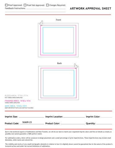 Microfiber Dri-Lite Terry Golf Towel, Finished size 15x15, Nofold Grommet & Hook, Sublimated 2 sides
