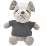 6" Mini Me Gray Brooklyn Bulldog w/T-Shirt