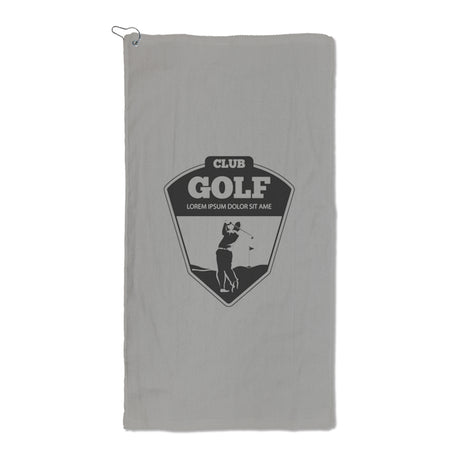100% Cotton Velour Golf Towel with Grommet & Hook - 16"x30"
