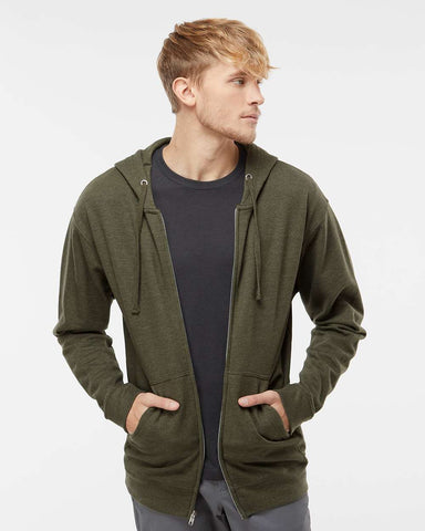 Independent Trading Co. Midweight Full-Zip Hooded Sweatshirt