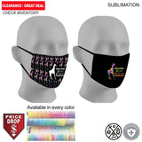 Sublimated 2ply Antimicrobial Cloth Face Mask Available In EVERY COLOR