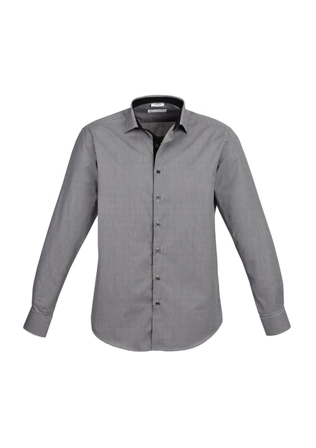 Edge Yarn Dyed Check Men's Long Sleeve Shirt