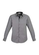 Edge Yarn Dyed Check Men's Long Sleeve Shirt