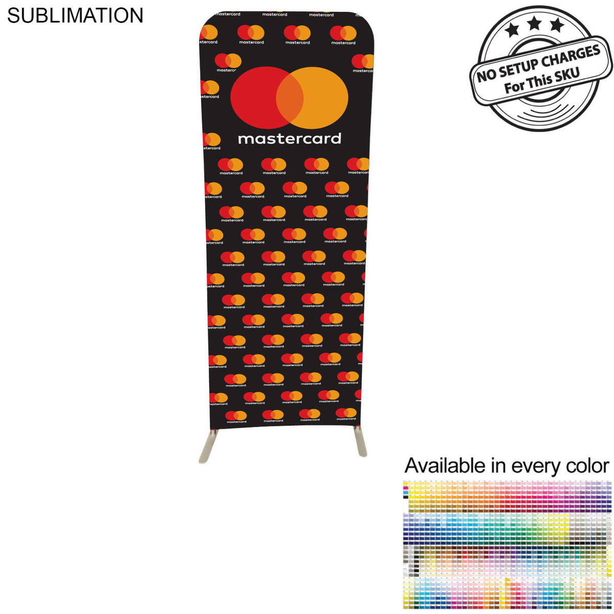 Business 2'W x 78"H EuroFit Straight Wall Display Kit, with Full Color Graphics Double Sided