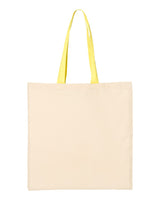 Q-Tees™ Economical Tote w/Contrast-Color Handles