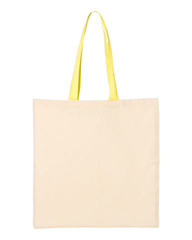 Q-Tees™ Economical Tote w/Contrast-Color Handles