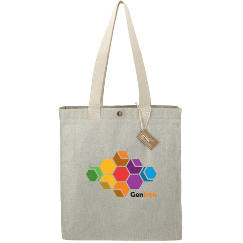 000382 Repose 10oz Recycled Cotton Box Tote w/Snap