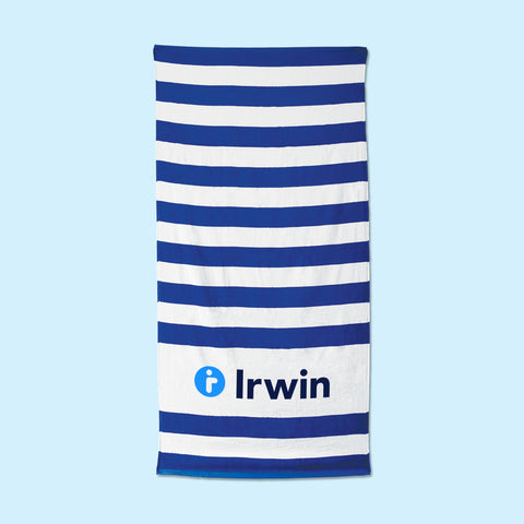 100% Cotton Velour Cabana Stripe Beach Towel 30