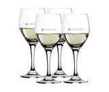 Stolzle White Adela 15oz crystal wine glass set of 4 in a retail gift box