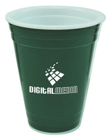 Party Cup 16oz 2tone green/white