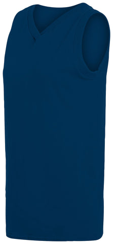Ladies' Sleeveless V-Neck Poly/Cotton Jersey