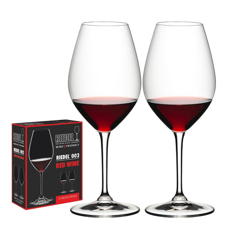 ~Ouveurture 002, 22.5oz RIEDEL crystal stemmed wine glass S/2 in RIEDEL Retail gift box (Undecorated