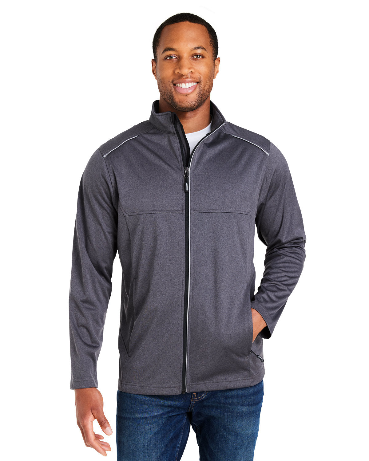 000229 CORE 365 Men's Techno Lite Three-Layer Knit Tech-Shell