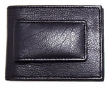 Magnet Money clip & card case black leather RFID