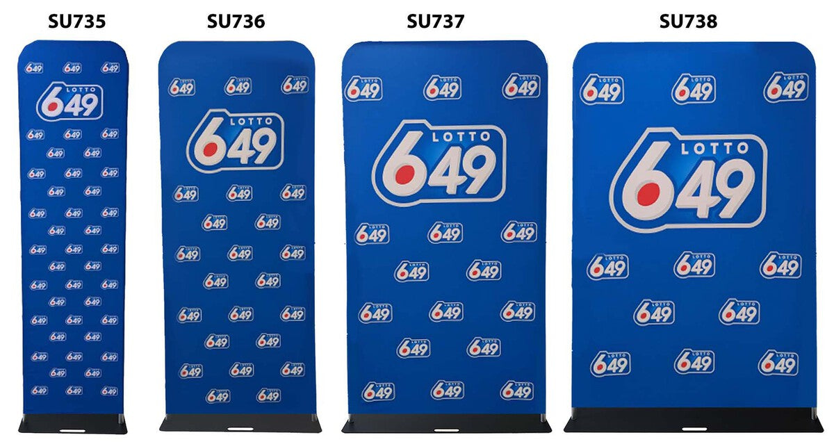 2'W x 90"H EuroFit Banner with Steel Base, Full Color Graphics Double Sided, NO SETUP CHARGE