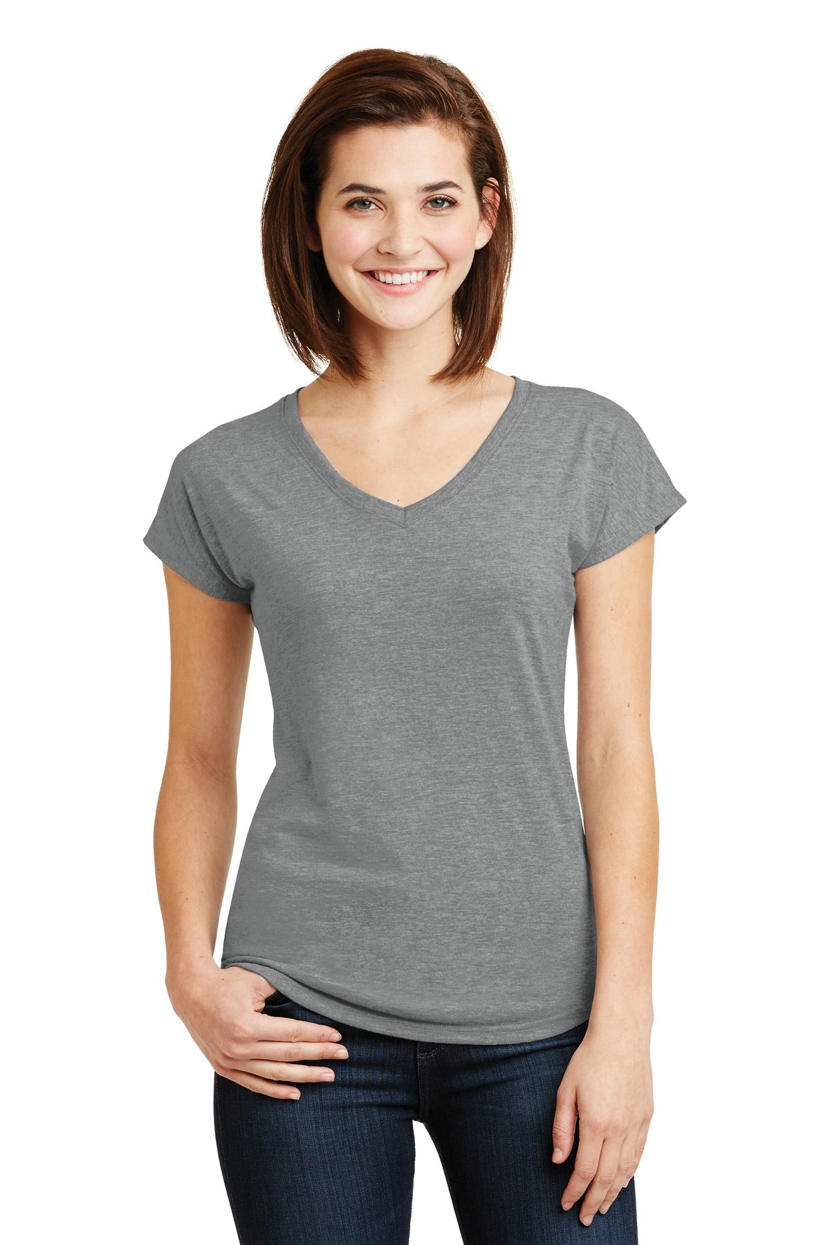 Anvil Ladies' Tri-Blend V-Neck Tee
