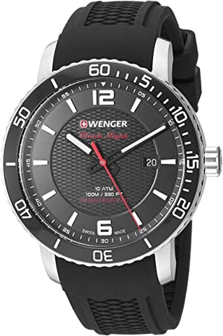 Swiss Military® Roadster Black Night Watch w/Black Silicone Strap