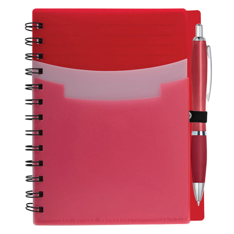 Tri-pocket Notebook & Satin Pen