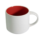Brighton 14oz two-tone ceramic mug white/red in a Ripple box